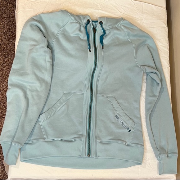 Under Armour Jackets & Blazers - Under Armour Zip Up Hoodie, Women’s Medium, Light blue-green.